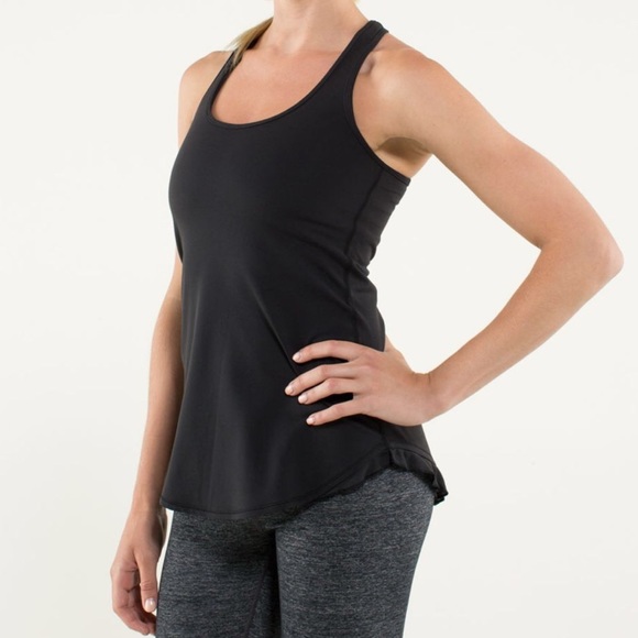 lululemon athletica Tops - Black lululemon ruffled up racerback